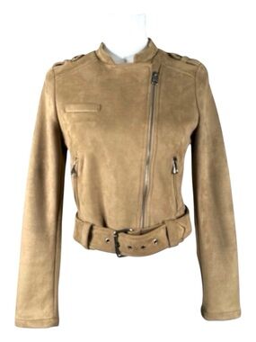 BANANA REPUBLIC Vegan Suede Moto Jacket, Size XSP.